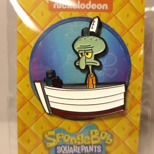 Spongebob Squarepants Squidward at Work Collectible Enamel Pin